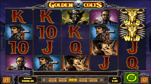 Play Golden Colts online slot at Dealers Casino